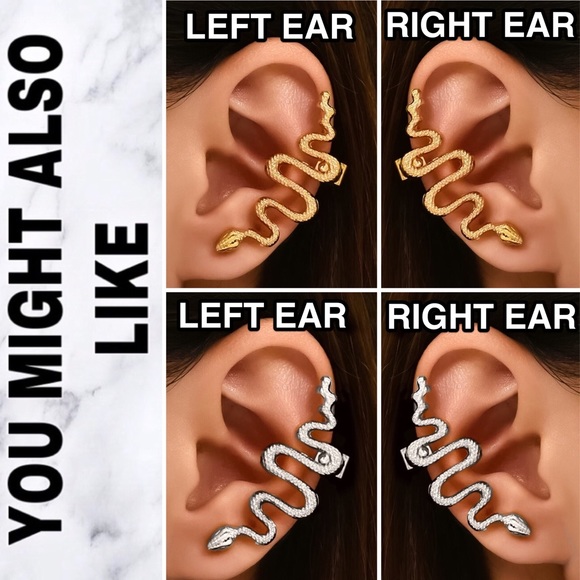 ⚜️[𝟯/$𝟭𝟴]⚜️Snake Silver Climber Earring NEW - Picture 7 of 8